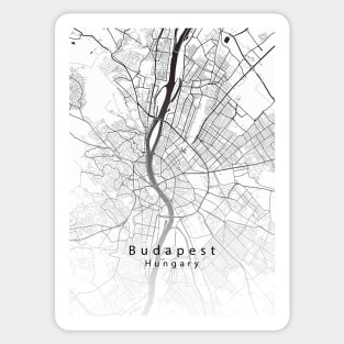 Budapest Hungary City Map Sticker